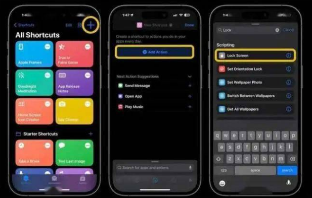 祥云苹果14锁屏维修店分享iPhone14升级iOS16.4后如何创建锁屏快捷方式 